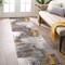 World Rug Gallery Bari Contemporary Abstract Art Runner Rug 2'x7' Yellow 4055YELLOW2X7 - alternate 1